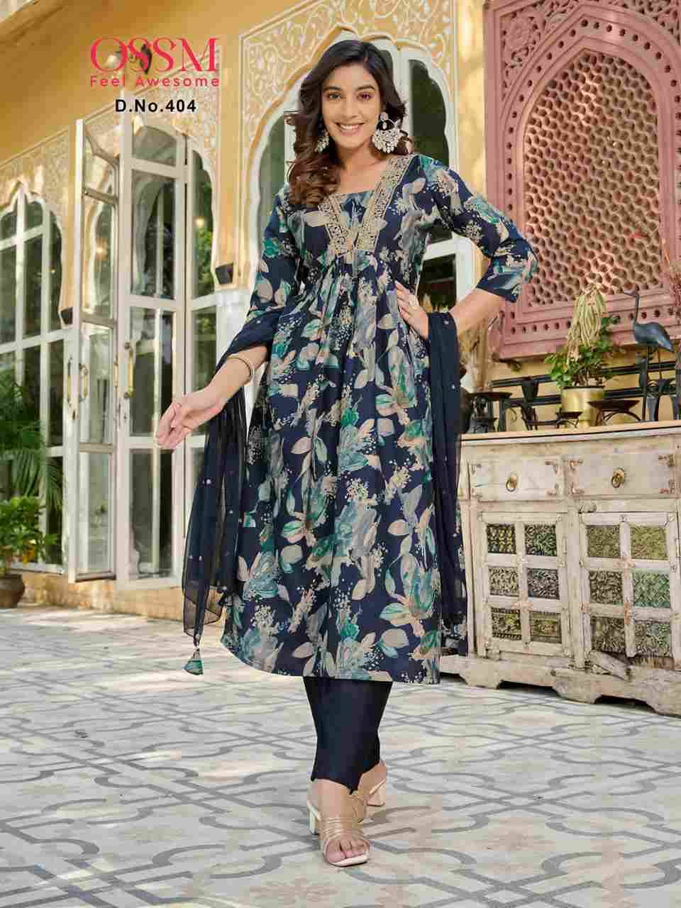 Mannta Vol-4 By Ossm 401 To 406 Series Beautiful Festive Suits Stylish Fancy Colorful Party Wear & Occasional Wear Premium Chanderi Dresses At Wholesale Price