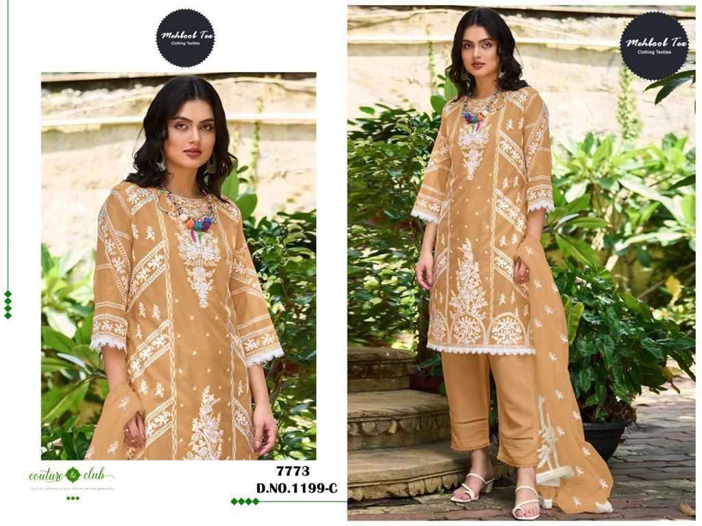 Mehboob Tex Hit Design 1199 Colours By Mehboob Tex 1199-A To 1199-D Series Beautiful Stylish Pakistani Suits Fancy Colorful Casual Wear & Ethnic Wear & Ready To Wear Organza Embroidery Dresses At Wholesale Price