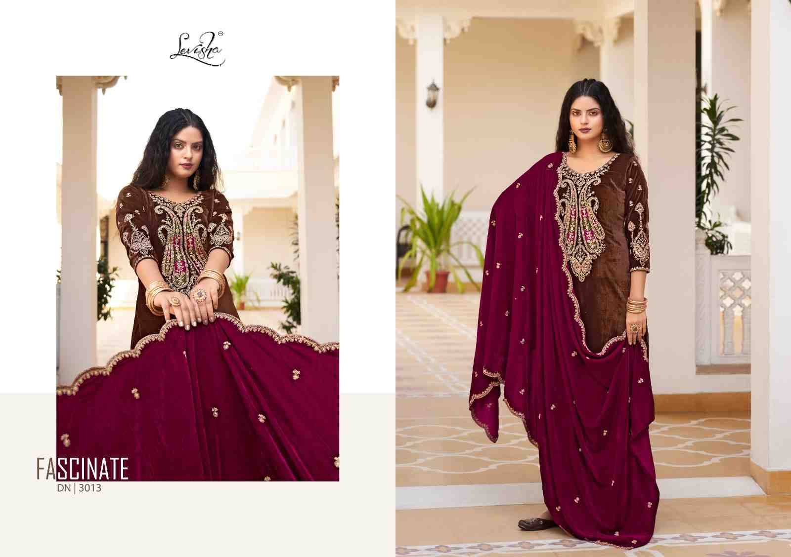 Shehnaz By Levisha 3013 To 3016 Series Beautiful Festive Suits Colorful Stylish Fancy Casual Wear & Ethnic Wear Pure Velvet Embroidered Dresses At Wholesale Price