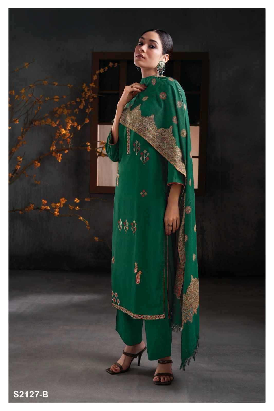 Kalavathi-2127 By Ganga Fashion 2127-A To 2127-C Series Beautiful Festive Suits Colorful Stylish Fancy Casual Wear & Ethnic Wear Pure Pashmina Digital Print Dresses At Wholesale Price