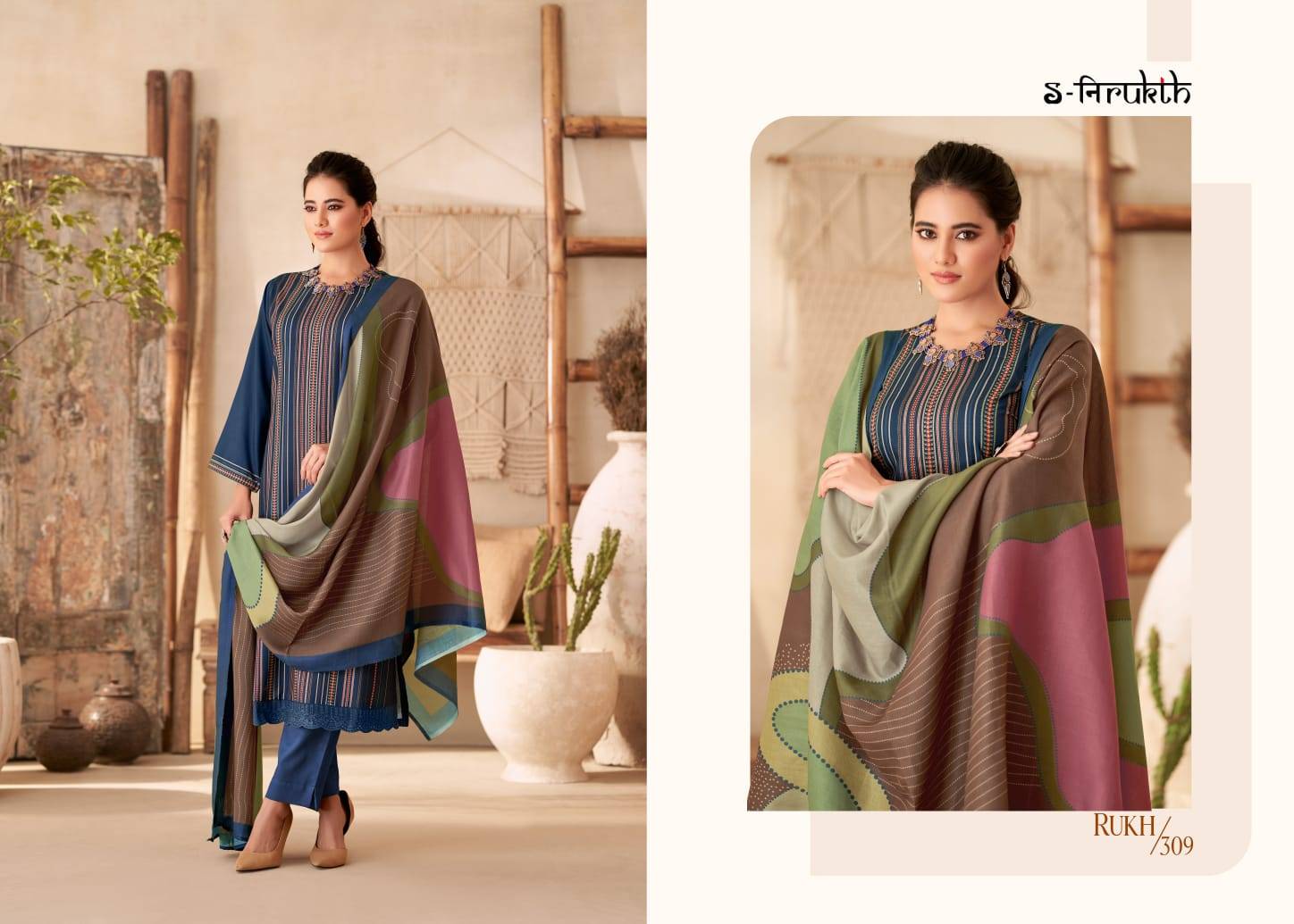 Rukh By S-Nirukth Beautiful Festive Suits Colorful Stylish Fancy Casual Wear & Ethnic Wear Pure Pashmina Print Dresses At Wholesale Price