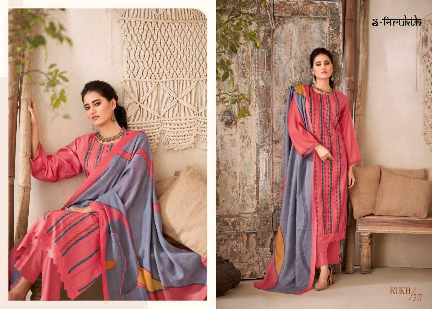 Rukh By S-Nirukth Beautiful Festive Suits Colorful Stylish Fancy Casual Wear & Ethnic Wear Pure Pashmina Print Dresses At Wholesale Price