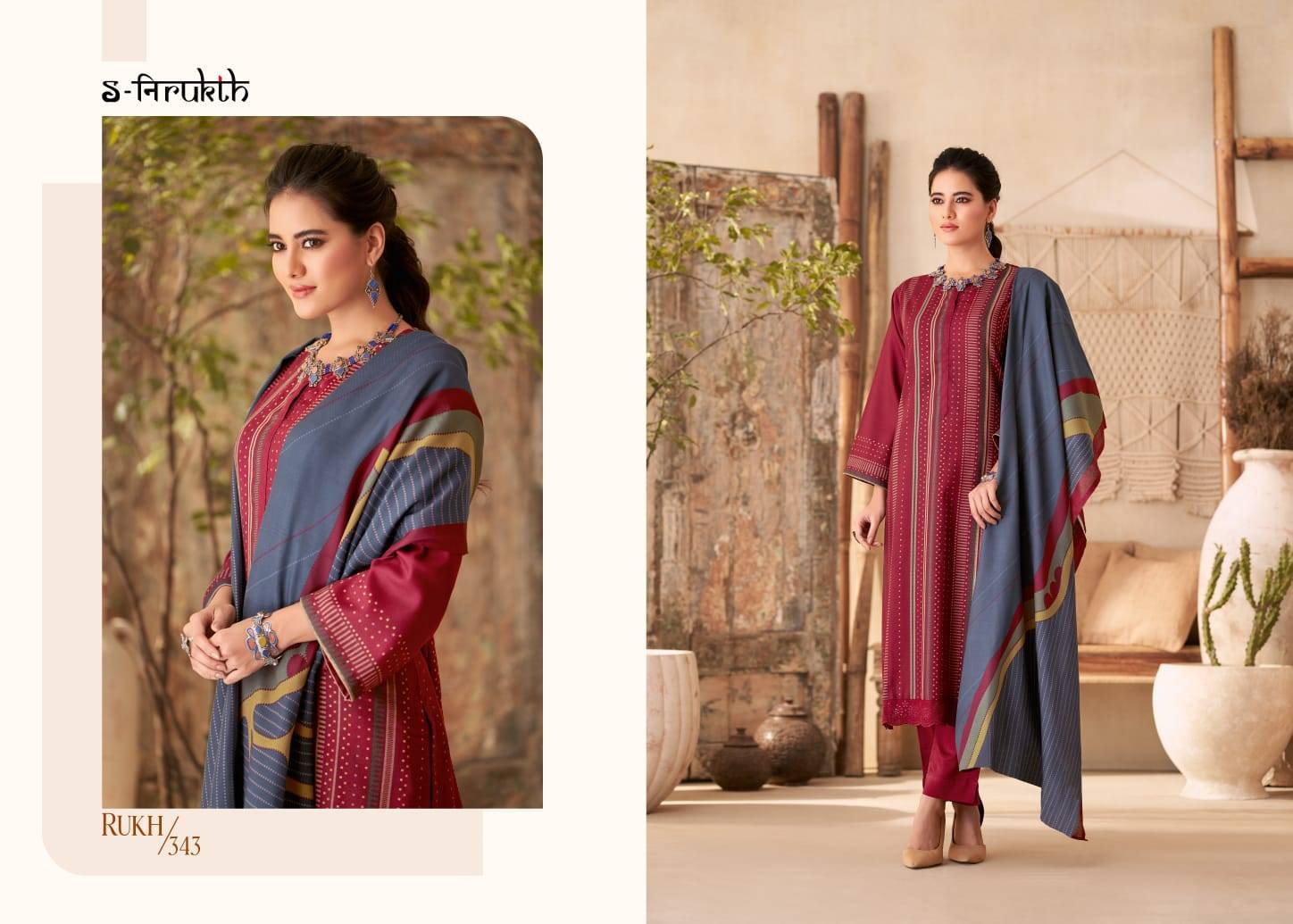 Rukh By S-Nirukth Beautiful Festive Suits Colorful Stylish Fancy Casual Wear & Ethnic Wear Pure Pashmina Print Dresses At Wholesale Price