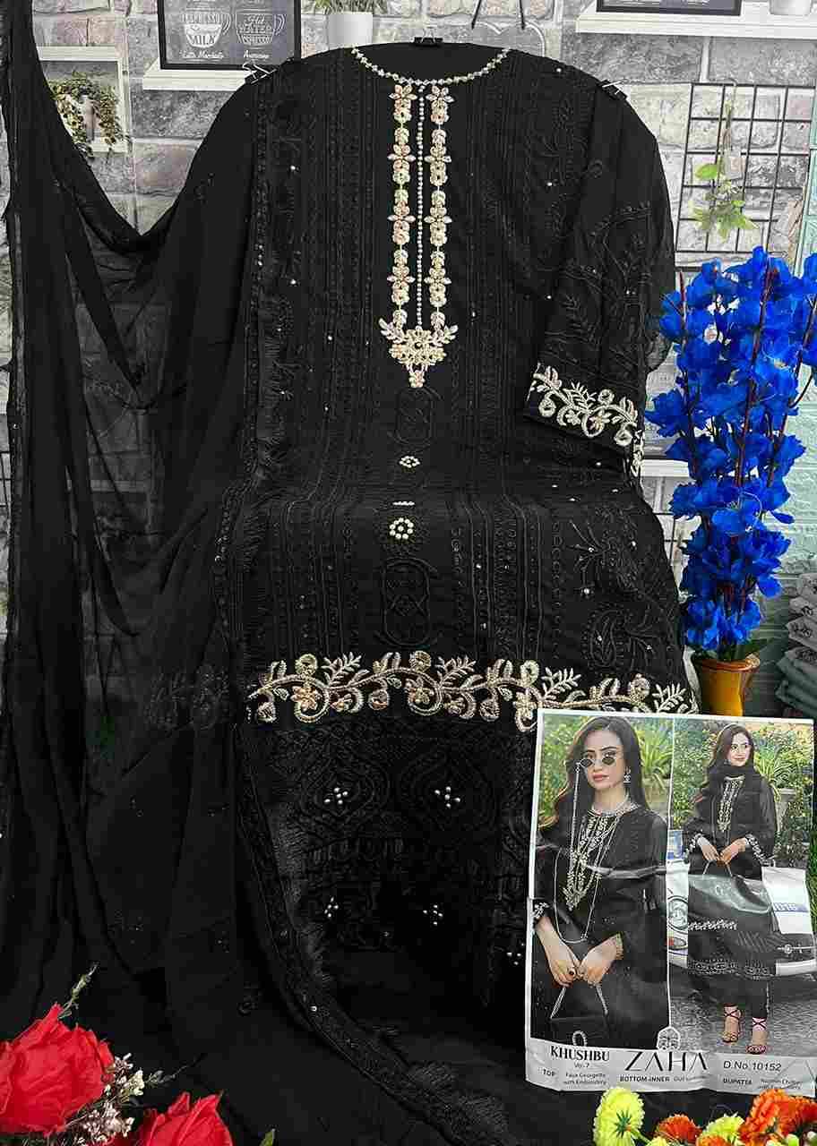 Khushbu Vol-7 By Zaha 10151 To 10153 Series Beautiful Pakistani Suits Colorful Stylish Fancy Casual Wear & Ethnic Wear Faux Georgette Embroidered Dresses At Wholesale Price