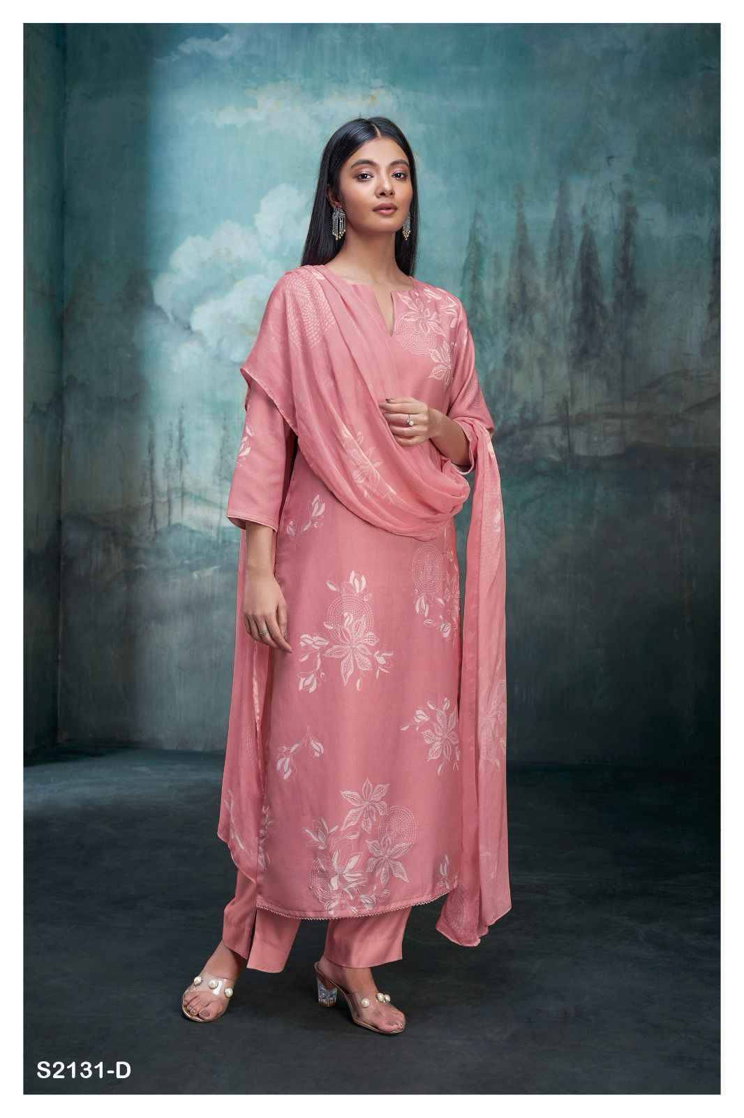 Rafqa-2131 By Ganga Fashion 2131-A To 2131-D Series Beautiful Festive Suits Colorful Stylish Fancy Casual Wear & Ethnic Wear Pure Pashmina Embroidered Dresses At Wholesale Price