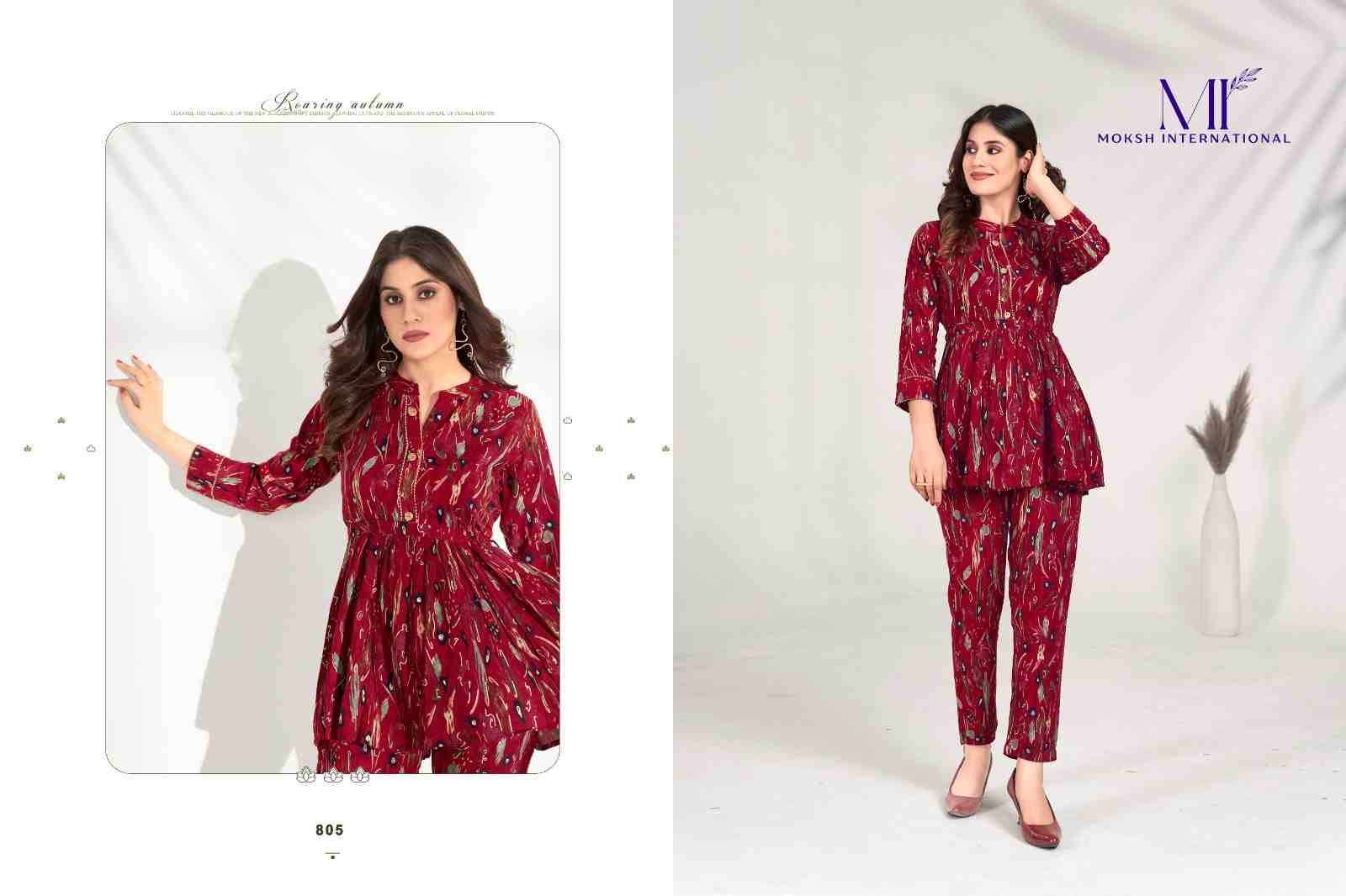Co-Ord Set Milky Vol-1 By Moskh International 801 To 806 Series Designer Stylish Fancy Colorful Beautiful Party Wear & Ethnic Wear Collection Premium Rayon Co-Ord At Wholesale Price