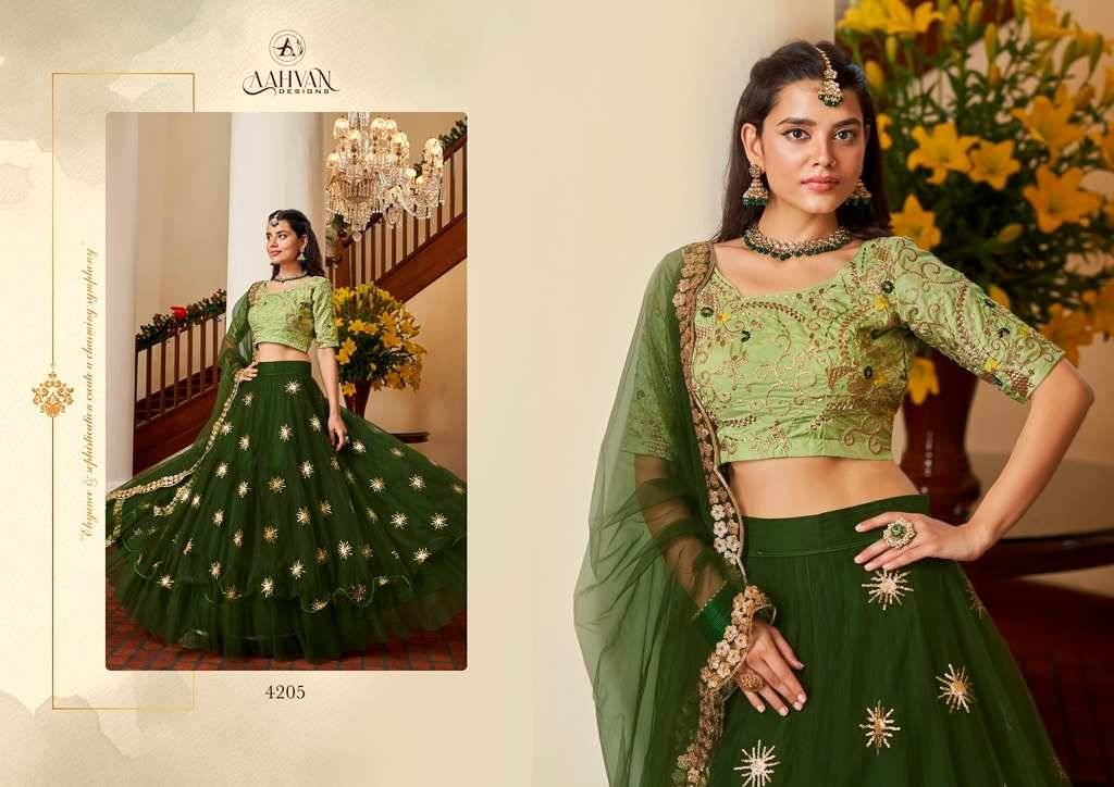 Riyasat By Aahvan 4201 To 4206 Series Beautiful Colorful Fancy Wedding Collection Occasional Wear & Party Wear Net Lehengas At Wholesale Price
