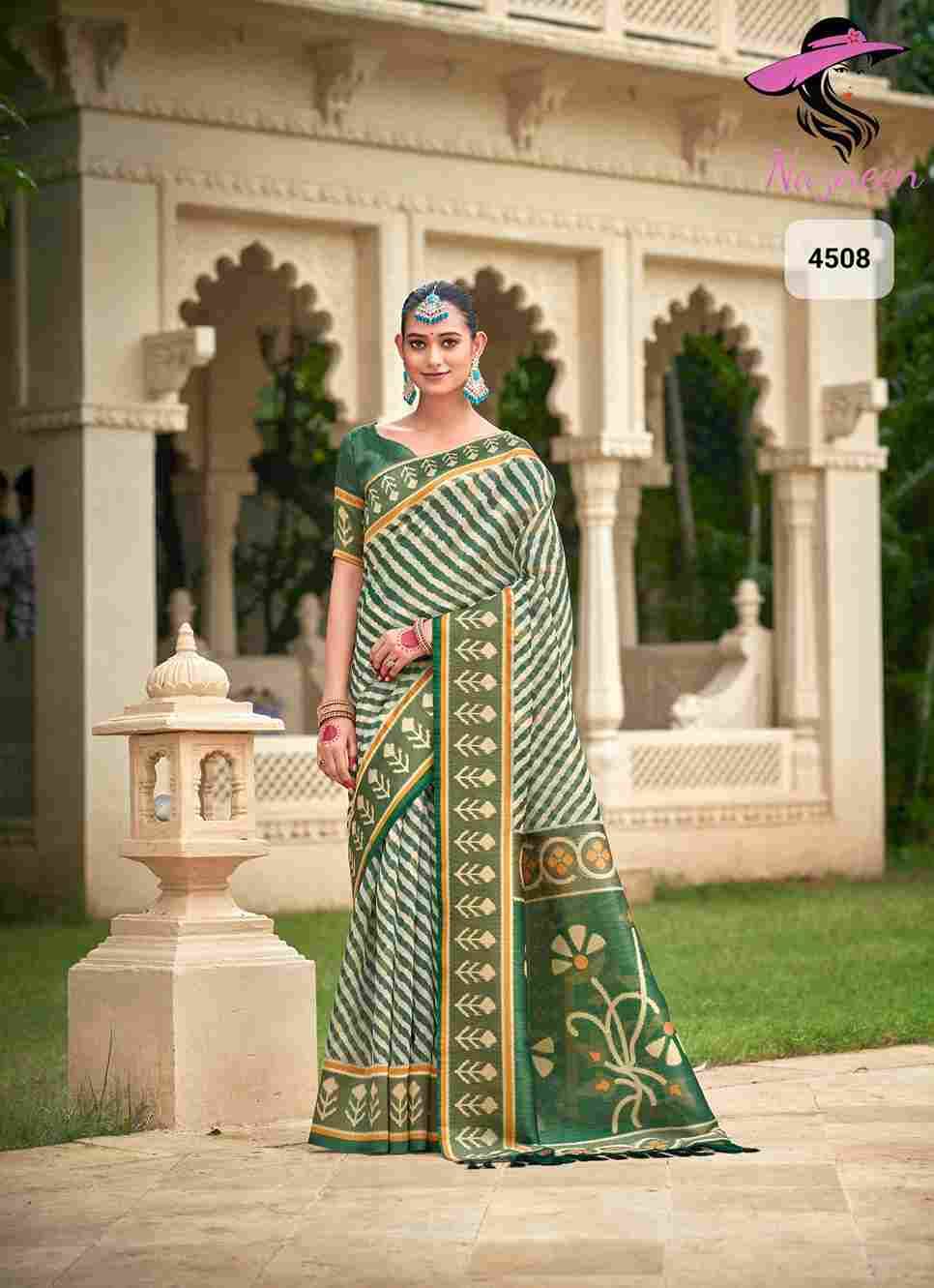 Emerald By Nazneen 4506 To 4512 Series Indian Traditional Wear Collection Beautiful Stylish Fancy Colorful Party Wear & Occasional Wear Organza Silk Sarees At Wholesale Price