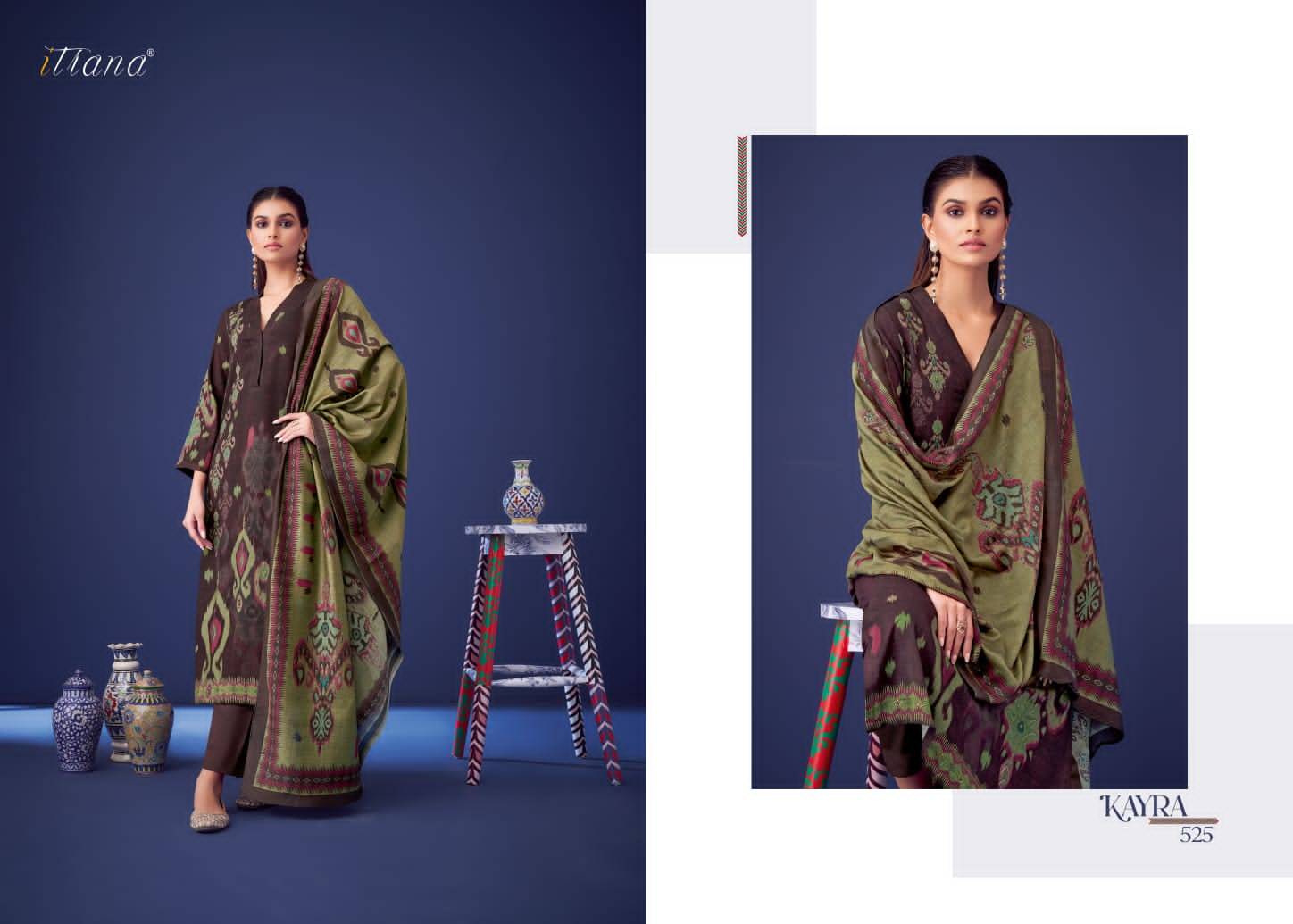 Kayra By Itrana Beautiful Stylish Festive Suits Fancy Colorful Casual Wear & Ethnic Wear & Ready To Wear Staple Twill Print Dresses At Wholesale Price