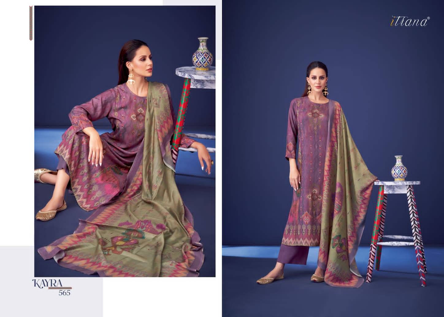 Kayra By Itrana Beautiful Stylish Festive Suits Fancy Colorful Casual Wear & Ethnic Wear & Ready To Wear Staple Twill Print Dresses At Wholesale Price