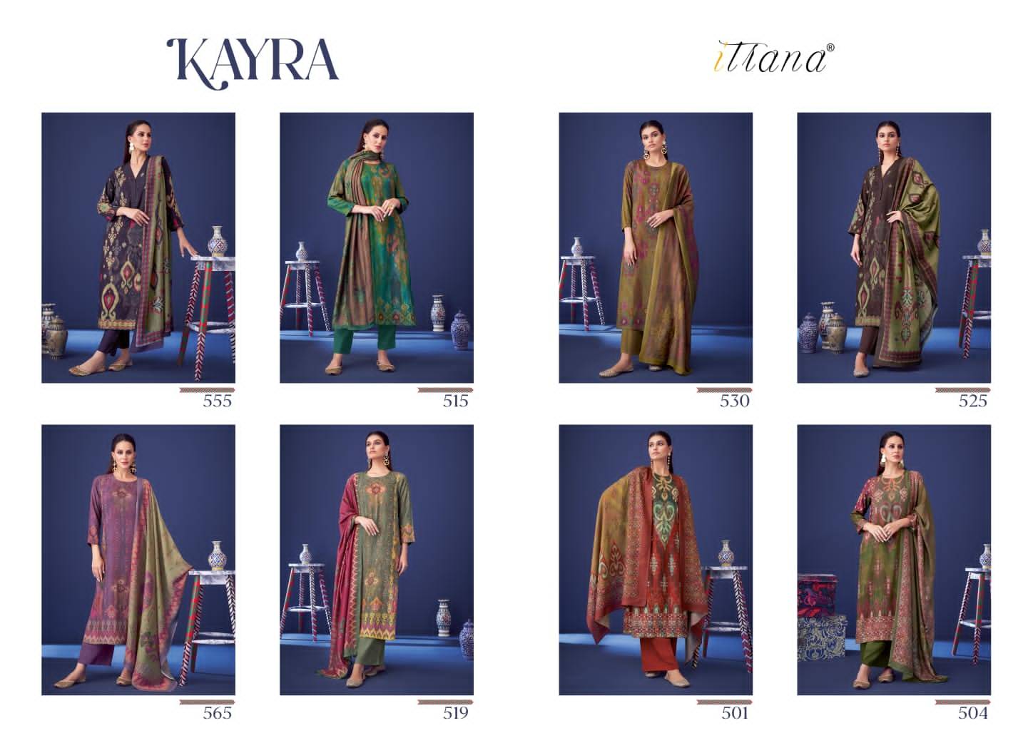 Kayra By Itrana Beautiful Stylish Festive Suits Fancy Colorful Casual Wear & Ethnic Wear & Ready To Wear Staple Twill Print Dresses At Wholesale Price