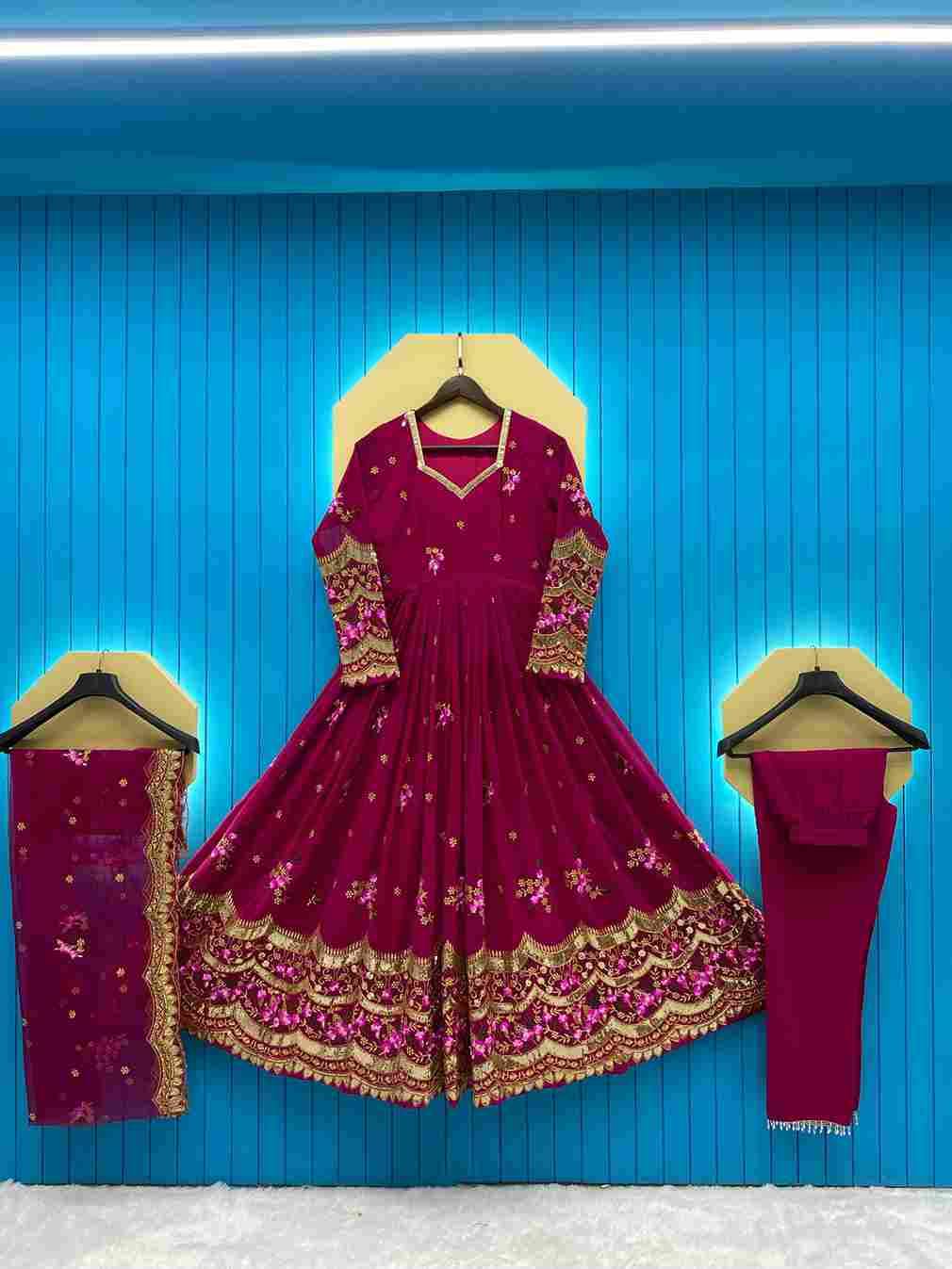 L-1761 By Fashid Wholesale Beautiful Stylish Anarkali Suits Fancy Colorful Casual Wear & Ethnic Wear & Ready To Wear Georgette Digital Print Dresses At Wholesale Price