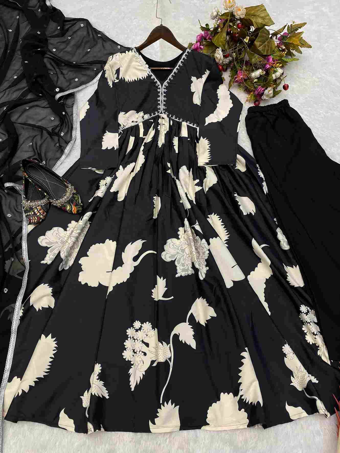 L-1760 By Fashid Wholesale Beautiful Stylish Anarkali Suits Fancy Colorful Casual Wear & Ethnic Wear & Ready To Wear Silk Print Dresses At Wholesale Price