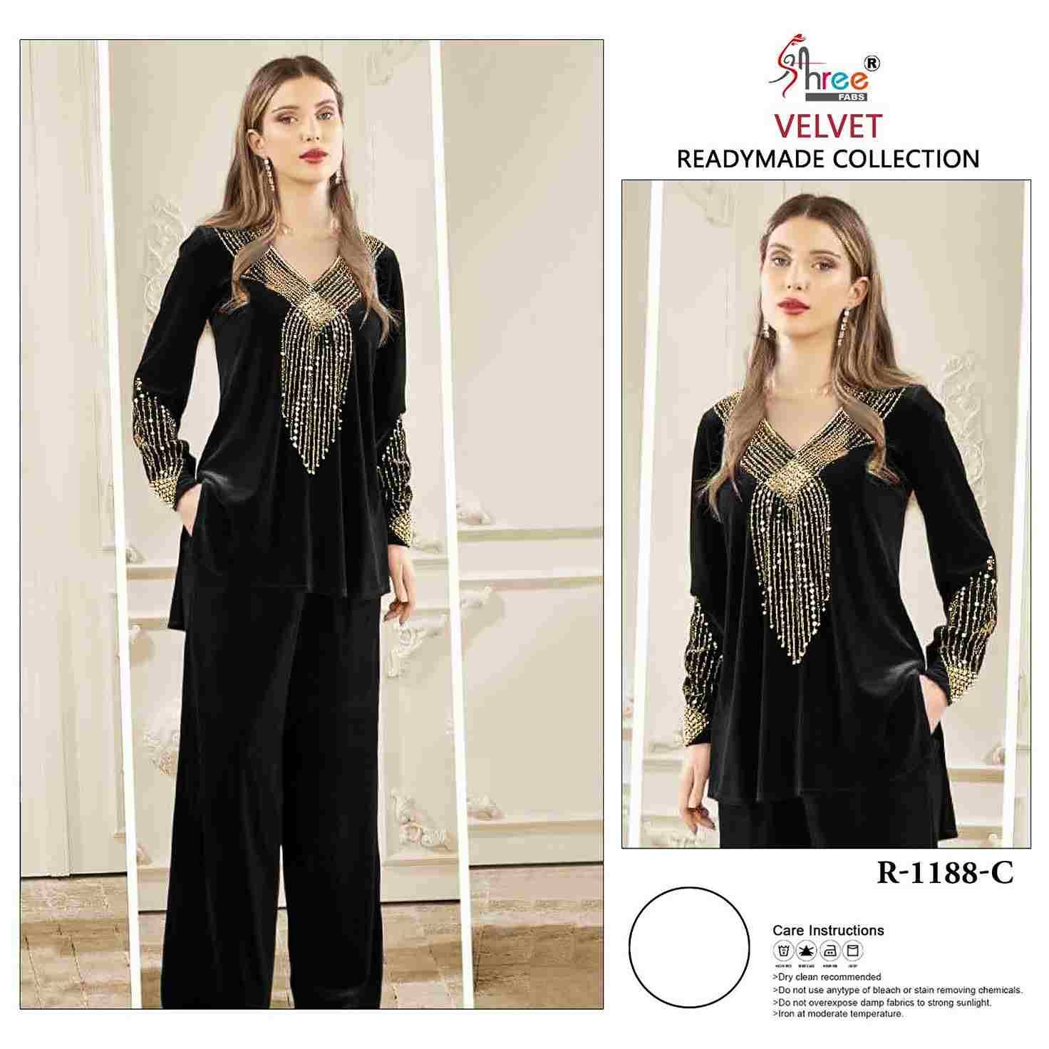 Shree Fabs Hit Design R-1188 Colours By Shree Fabs 1188-A To 1188-C Series Designer Stylish Fancy Colorful Beautiful Party Wear & Ethnic Wear Collection Velvet Co-Ord At Wholesale Price