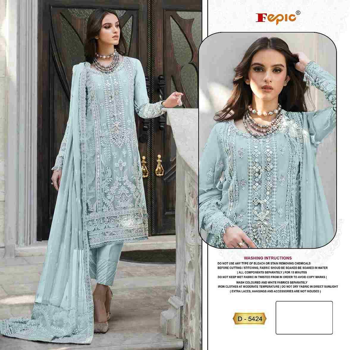 Fepic 5424 Colours By Fepic 5424-A To 5424-D Series Beautiful Stylish Pakistani Suits Fancy Colorful Casual Wear & Ethnic Wear & Ready To Wear Georgette Embroidery Dresses At Wholesale Price