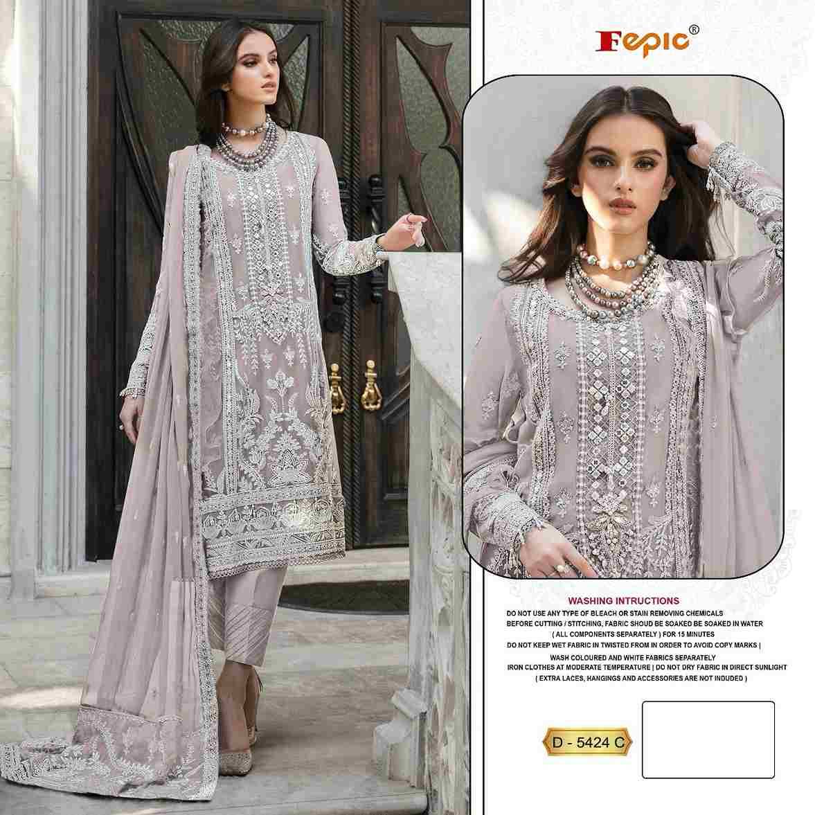 Fepic 5424 Colours By Fepic 5424-A To 5424-D Series Beautiful Stylish Pakistani Suits Fancy Colorful Casual Wear & Ethnic Wear & Ready To Wear Georgette Embroidery Dresses At Wholesale Price