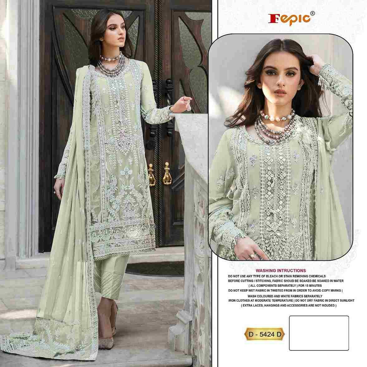 Fepic 5424 Colours By Fepic 5424-A To 5424-D Series Beautiful Stylish Pakistani Suits Fancy Colorful Casual Wear & Ethnic Wear & Ready To Wear Georgette Embroidery Dresses At Wholesale Price