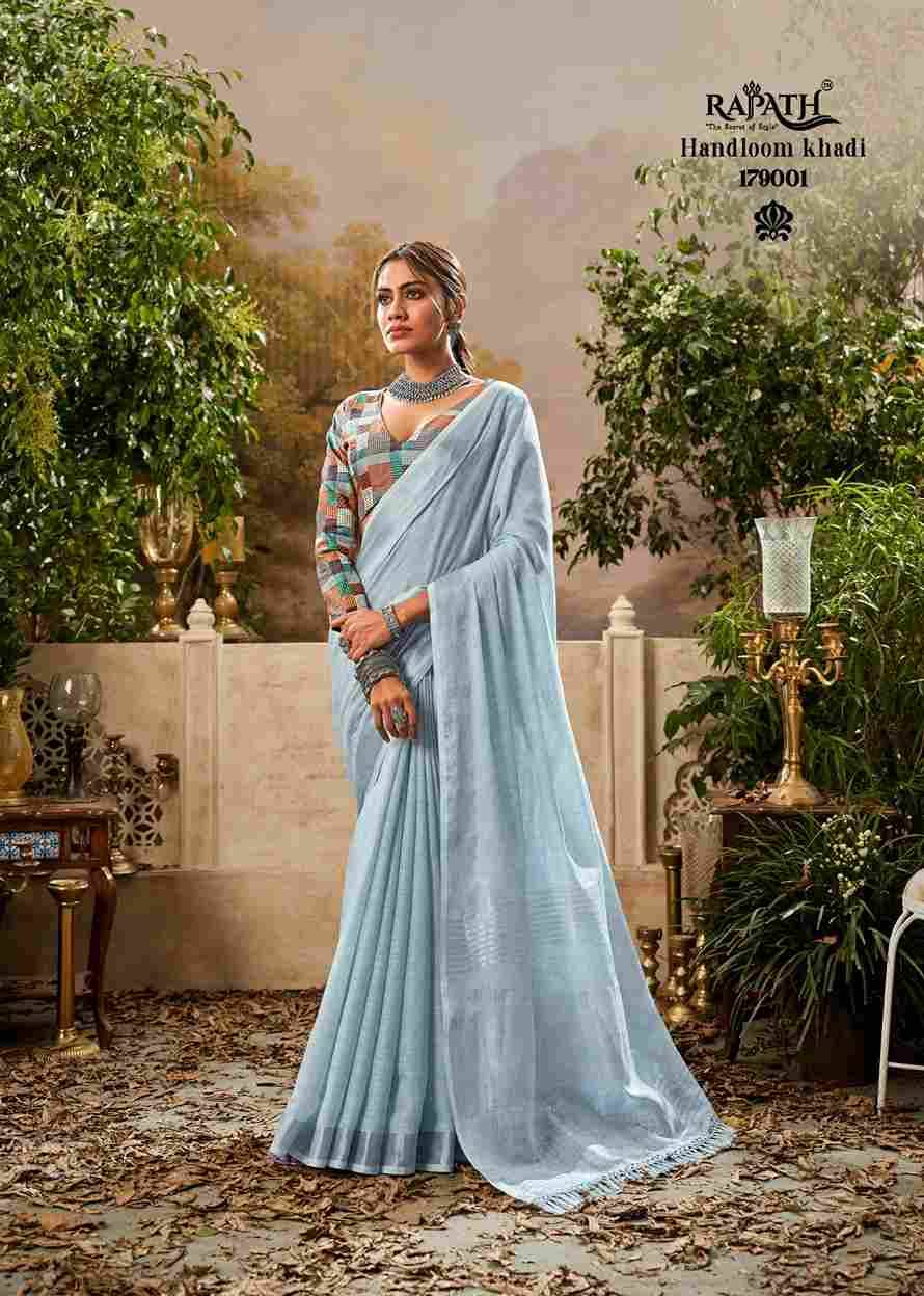 Indrani Cotton By Rajpath 179001 To 179006 Series Indian Traditional Wear Collection Beautiful Stylish Fancy Colorful Party Wear & Occasional Wear Khadi Linen Sarees At Wholesale Price