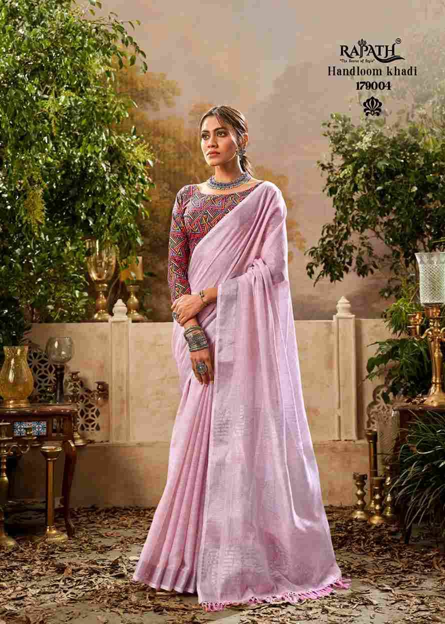 Indrani Cotton By Rajpath 179001 To 179006 Series Indian Traditional Wear Collection Beautiful Stylish Fancy Colorful Party Wear & Occasional Wear Khadi Linen Sarees At Wholesale Price