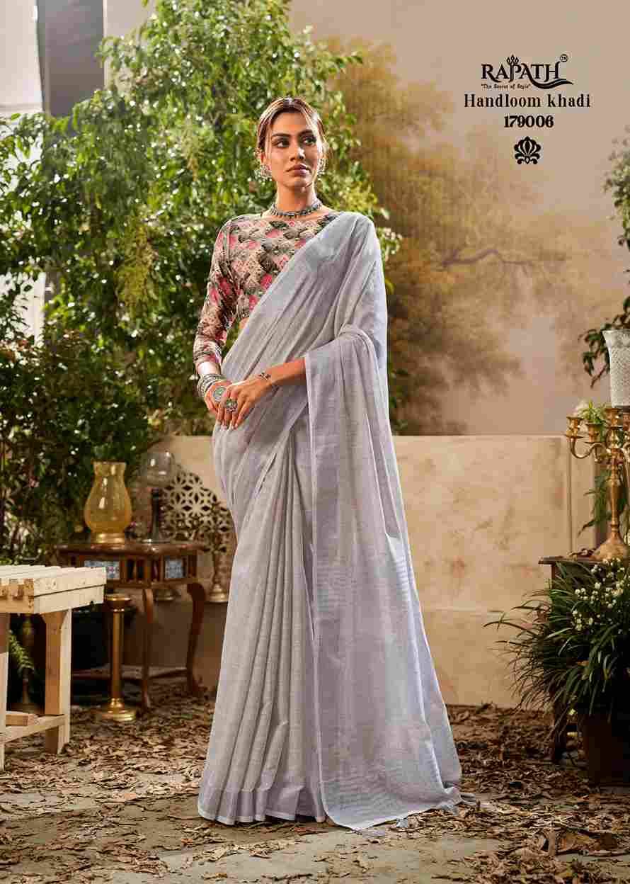 Indrani Cotton By Rajpath 179001 To 179006 Series Indian Traditional Wear Collection Beautiful Stylish Fancy Colorful Party Wear & Occasional Wear Khadi Linen Sarees At Wholesale Price