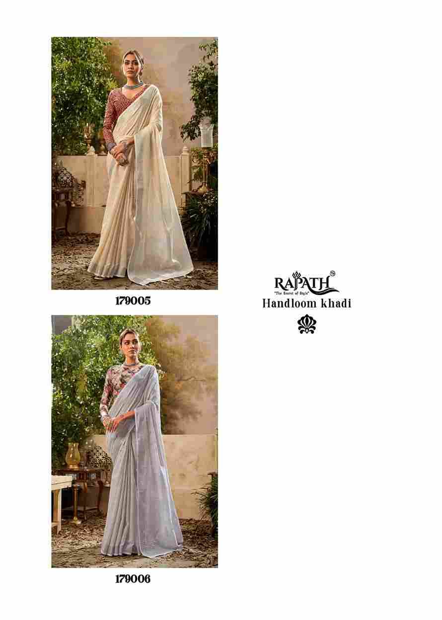 Indrani Cotton By Rajpath 179001 To 179006 Series Indian Traditional Wear Collection Beautiful Stylish Fancy Colorful Party Wear & Occasional Wear Khadi Linen Sarees At Wholesale Price