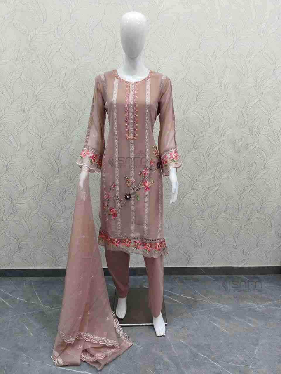 Safa 1182 Colours By Safa Fashion 1182-A To 1182-C Series Beautiful Stylish Pakistani Suits Fancy Colorful Casual Wear & Ethnic Wear & Ready To Wear Heavy Georgette Embroidered Dresses At Wholesale Price