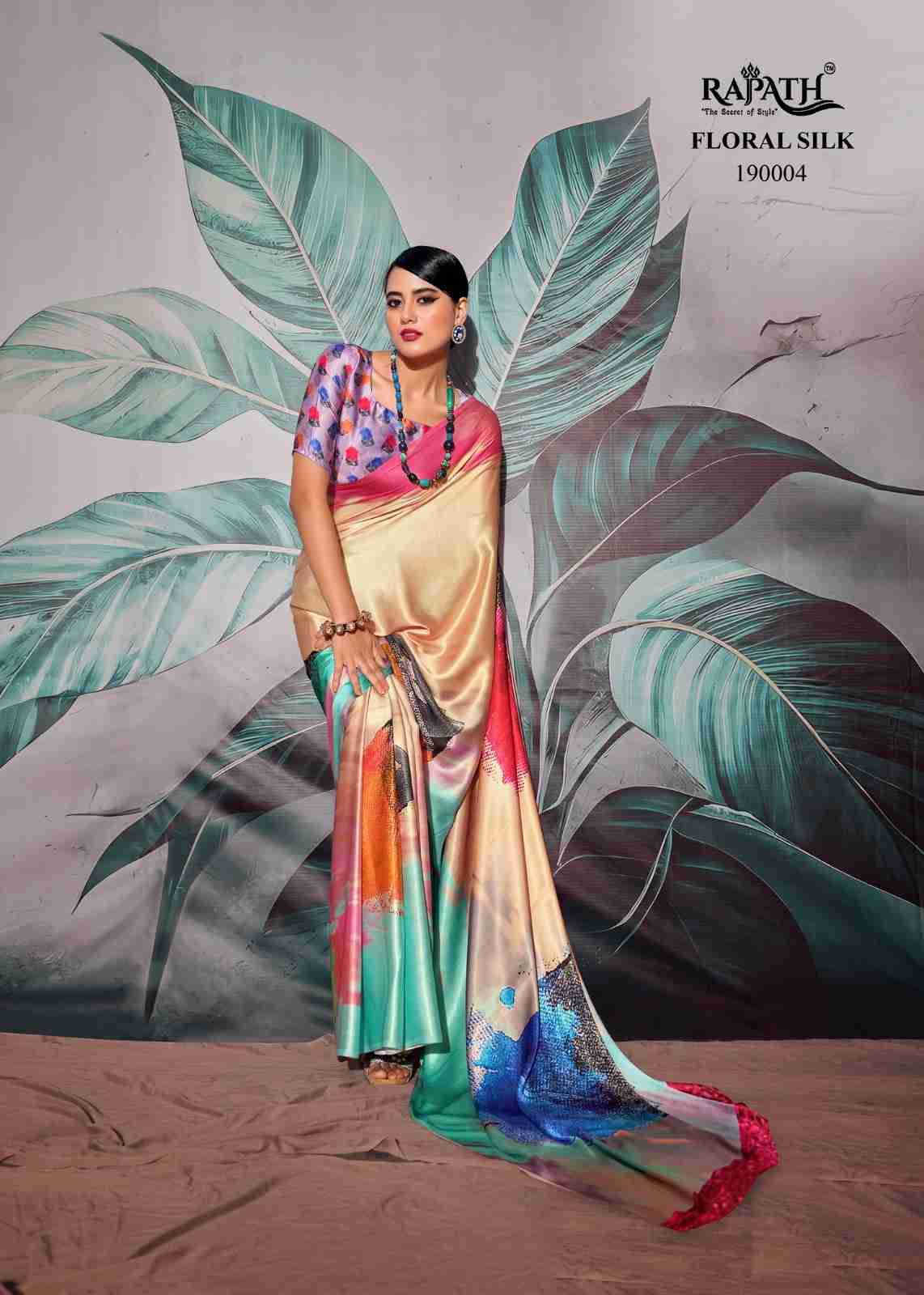 Patang By Rajpath 190001 To 190008 Series Indian Traditional Wear Collection Beautiful Stylish Fancy Colorful Party Wear & Occasional Wear Crepe Satin Sarees At Wholesale Price