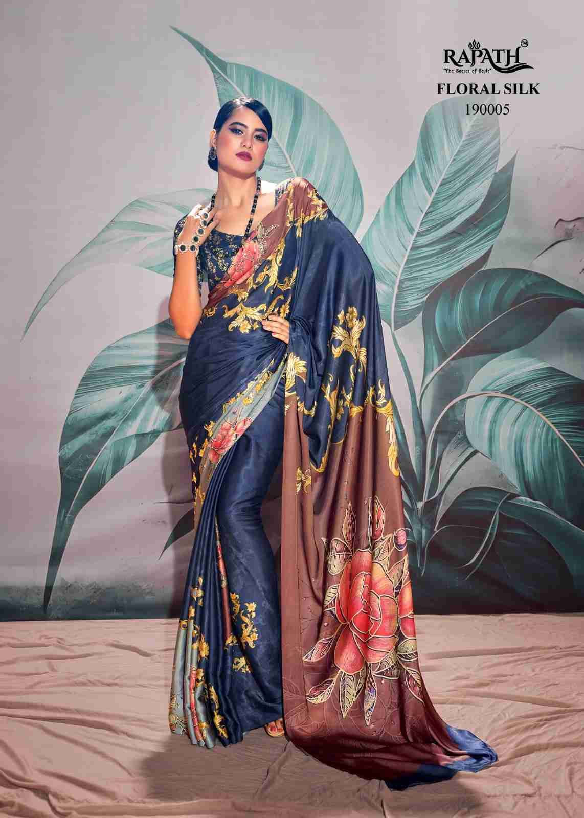 Patang By Rajpath 190001 To 190008 Series Indian Traditional Wear Collection Beautiful Stylish Fancy Colorful Party Wear & Occasional Wear Crepe Satin Sarees At Wholesale Price