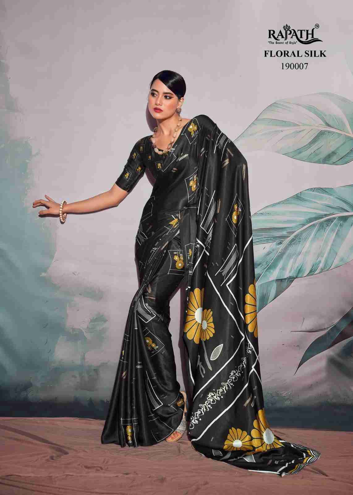 Patang By Rajpath 190001 To 190008 Series Indian Traditional Wear Collection Beautiful Stylish Fancy Colorful Party Wear & Occasional Wear Crepe Satin Sarees At Wholesale Price