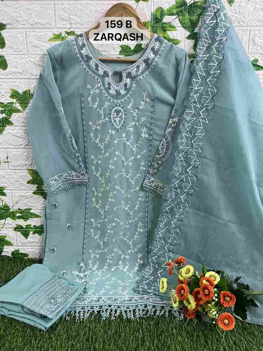 Zarqash Hit Design Z-159 Colours By Zarqash Z-159-A To Z-159-D Series Beautiful Pakistani Suits Colorful Stylish Fancy Casual Wear & Ethnic Wear Heavy Georgette Dresses At Wholesale Price