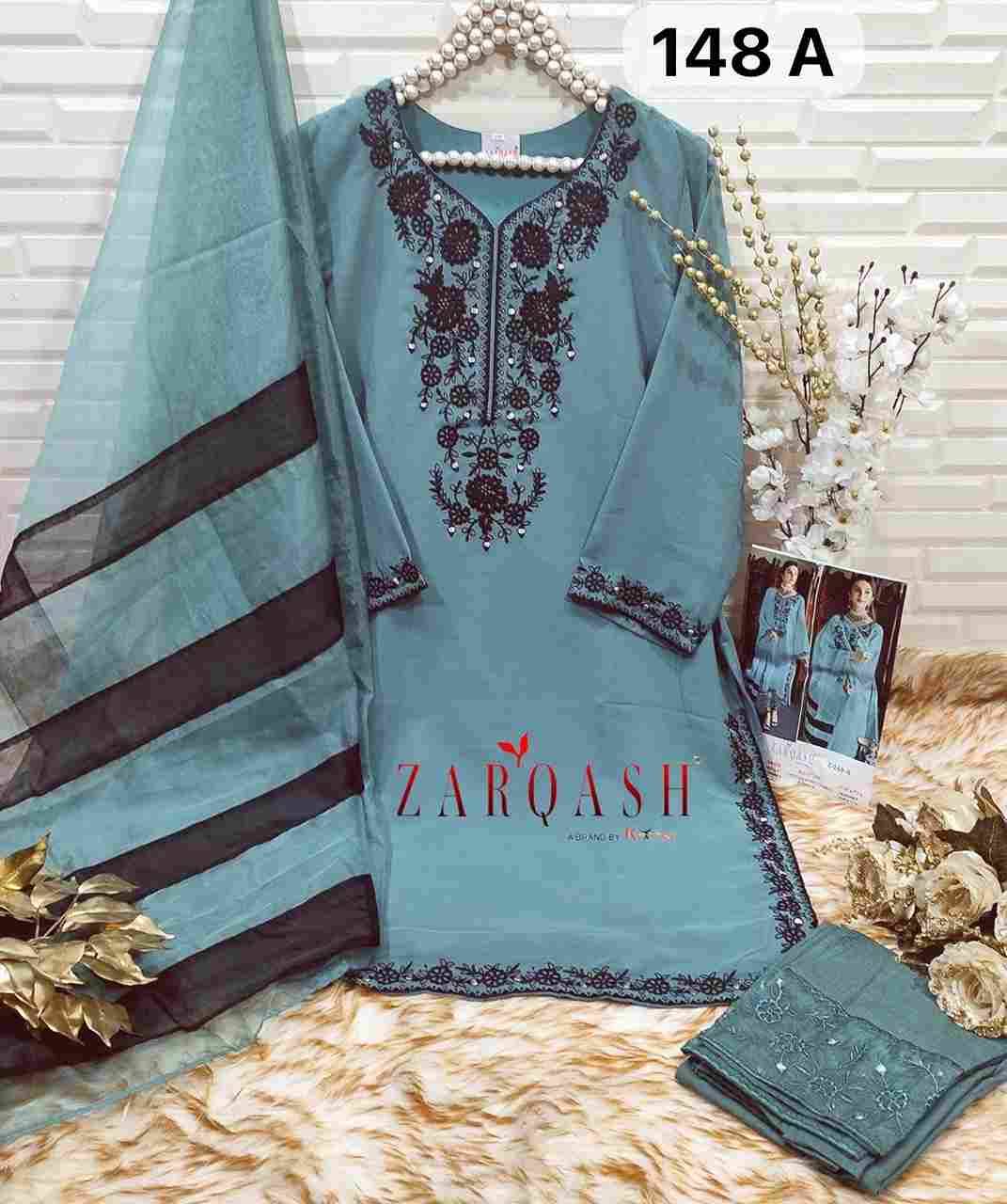 Zarqash Hit Design Z-148 Colours By Zarqash Z-148-A To Z-148-E Series Beautiful Pakistani Suits Colorful Stylish Fancy Casual Wear & Ethnic Wear Heavy Georgette Dresses At Wholesale Price