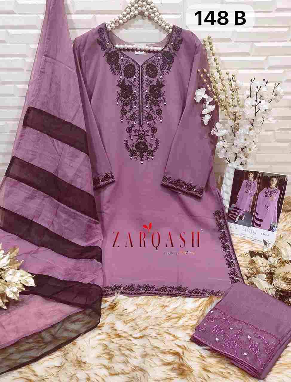 Zarqash Hit Design Z-148 Colours By Zarqash Z-148-A To Z-148-E Series Beautiful Pakistani Suits Colorful Stylish Fancy Casual Wear & Ethnic Wear Heavy Georgette Dresses At Wholesale Price