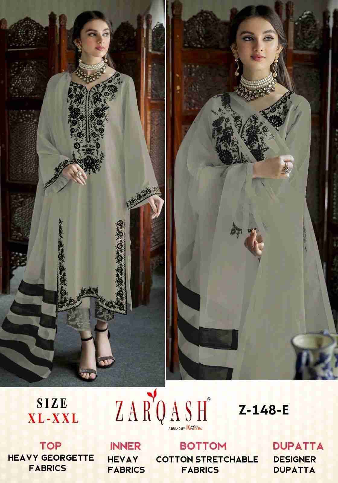 Zarqash Hit Design Z-148 Colours By Zarqash Z-148-A To Z-148-E Series Beautiful Pakistani Suits Colorful Stylish Fancy Casual Wear & Ethnic Wear Heavy Georgette Dresses At Wholesale Price