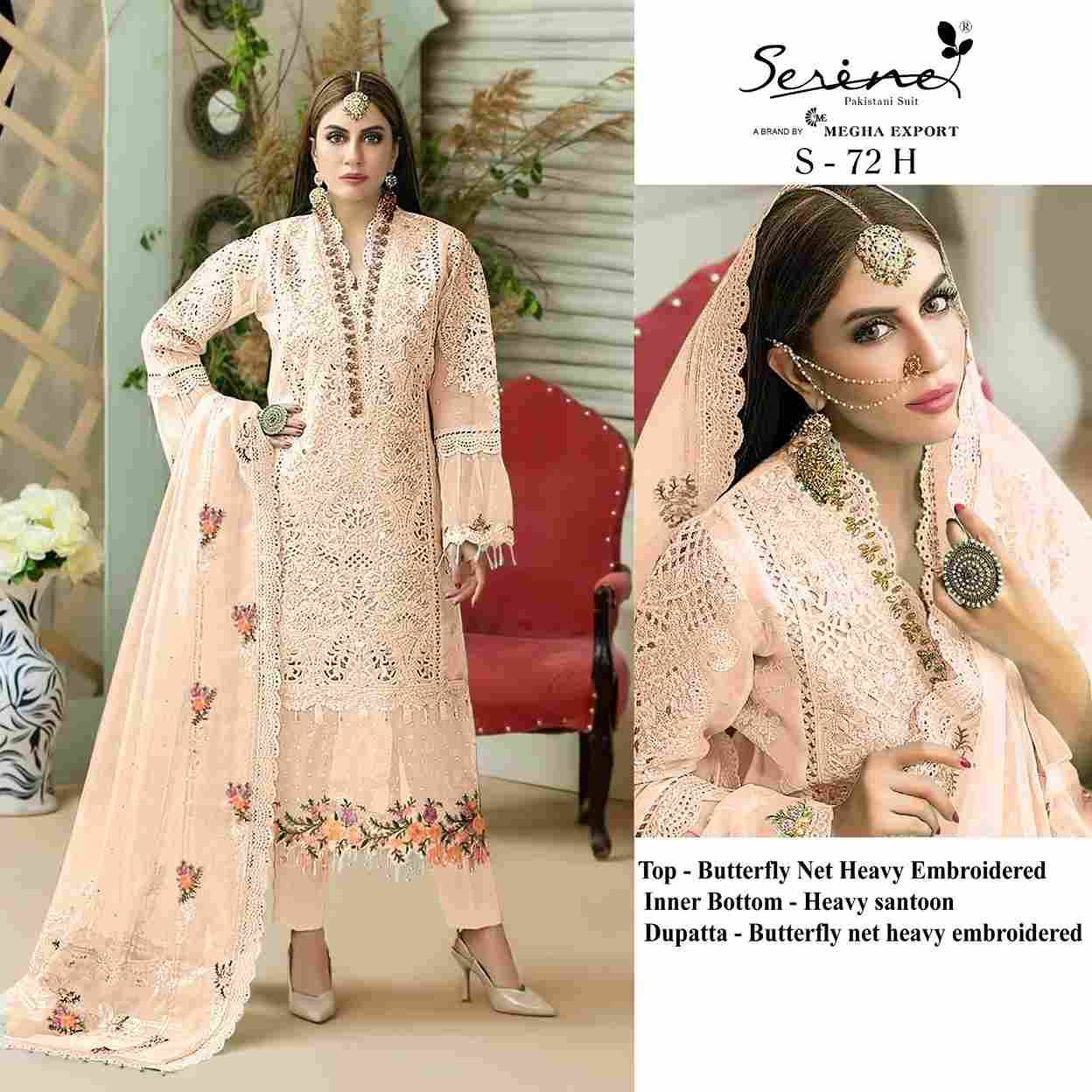 Serene Hit Design S-72 Colours Vol-2 By Serene S-72-E To S-72-H Series Designer Pakistani Suits Beautiful Fancy Colorful Stylish Party Wear & Occasional Wear Net Embroidered Dresses At Wholesale Price