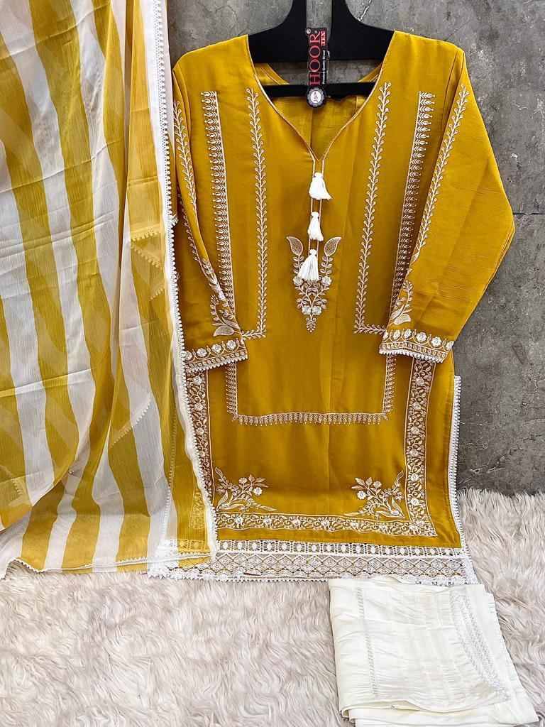 Hoor Tex Hit Design HF-27 By Hoor Tex Designer Festive Pakistani Suits Collection Beautiful Stylish Fancy Colorful Party Wear & Occasional Wear Heavy Georgette Embroidered Dresses At Wholesale Price