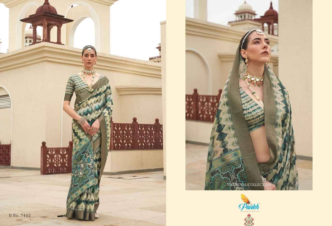 Karvaah Vol-2 By Pankh Creation 7401 To 7411 Series Indian Traditional Wear Collection Beautiful Stylish Fancy Colorful Party Wear & Occasional Wear Silk Sarees At Wholesale Price