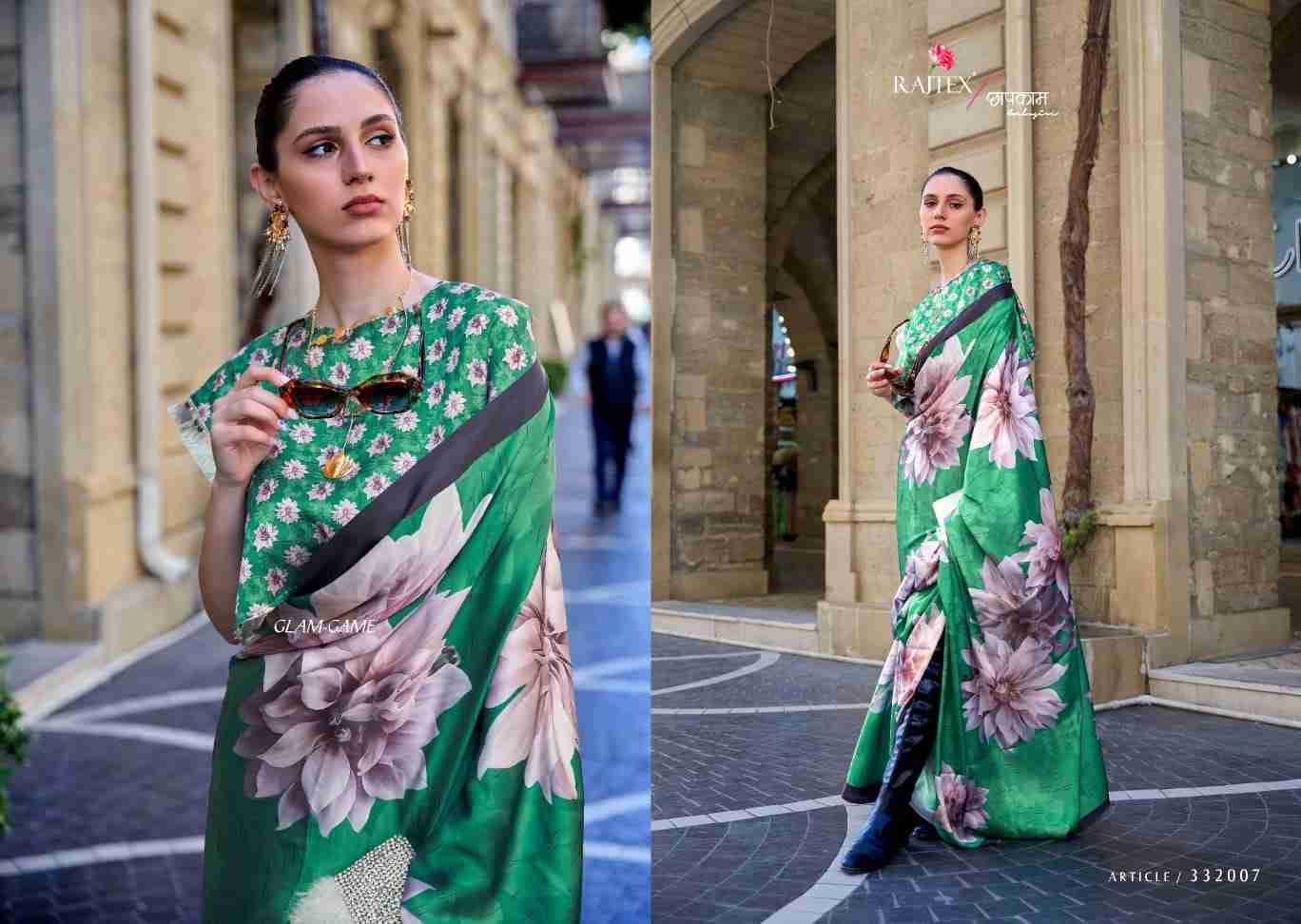 Klora By Raj Tex 332001 To 332010 Series Indian Traditional Wear Collection Beautiful Stylish Fancy Colorful Party Wear & Occasional Wear Satin Crepe Sarees At Wholesale Price