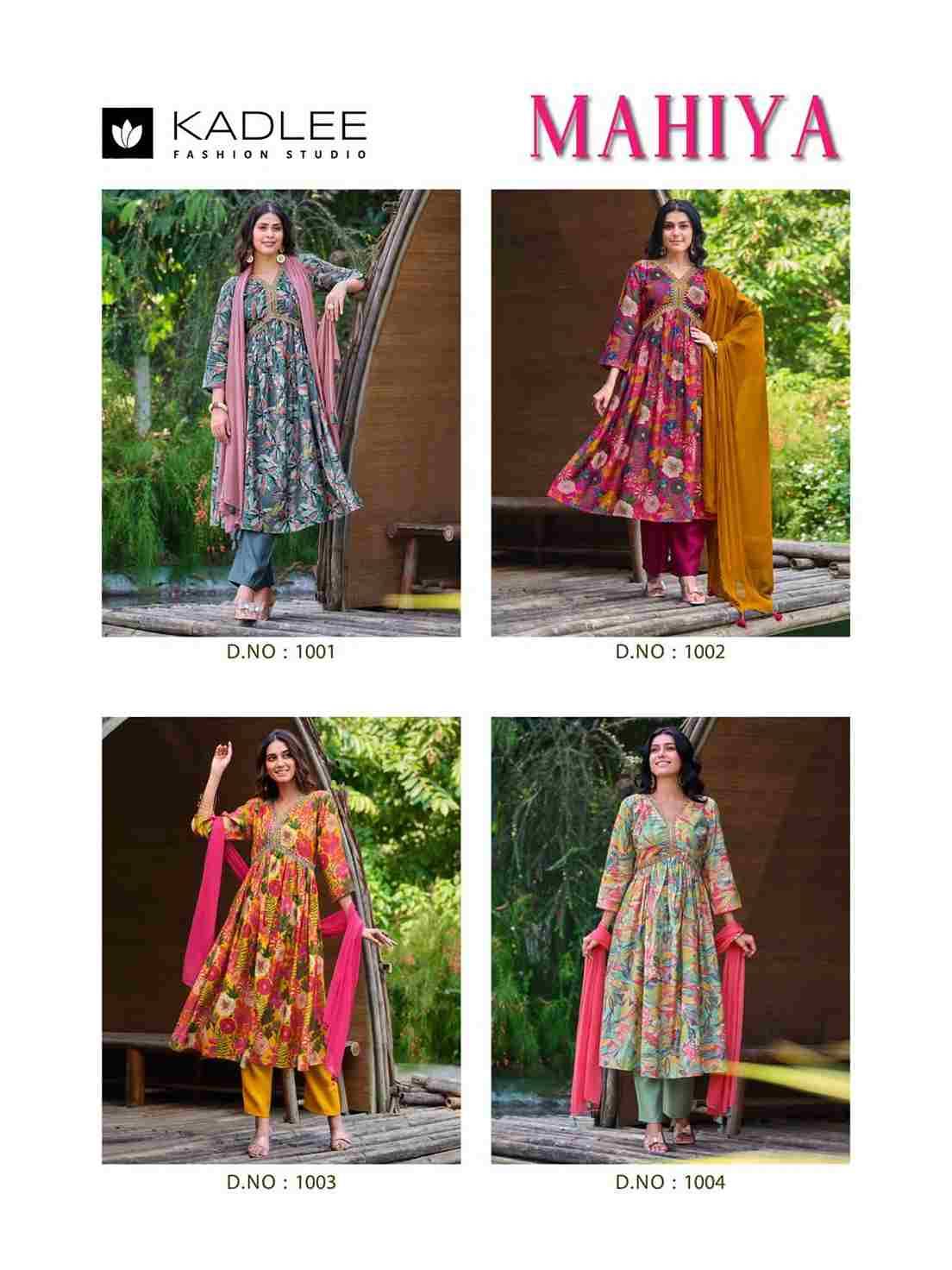 Mahiya By Kadlee 1001 To 1004 Series Beautiful Festive Suits Colorful Stylish Fancy Casual Wear & Ethnic Wear Modal Print Dresses At Wholesale Price