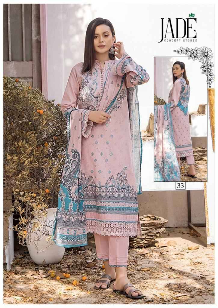Chevron Vol-4 By Jade 31 To 36 Series Beautiful Festive Suits Stylish Fancy Colorful Casual Wear & Ethnic Wear Lawn Cotton Print Dresses At Wholesale Price