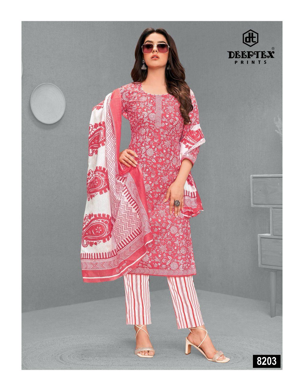 Miss India Vol-82 By Deeptex Prints 8201 To 8226 Series Beautiful Festive Suits Stylish Fancy Colorful Casual Wear & Ethnic Wear Cotton Print Dresses At Wholesale Price
