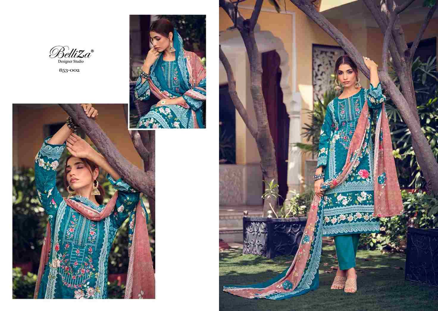Naira Vol-23 By Belliza 853-001 To 853-010 Series Beautiful Festive Suits Stylish Fancy Colorful Casual Wear & Ethnic Wear Pure Cotton Print Dresses At Wholesale Price