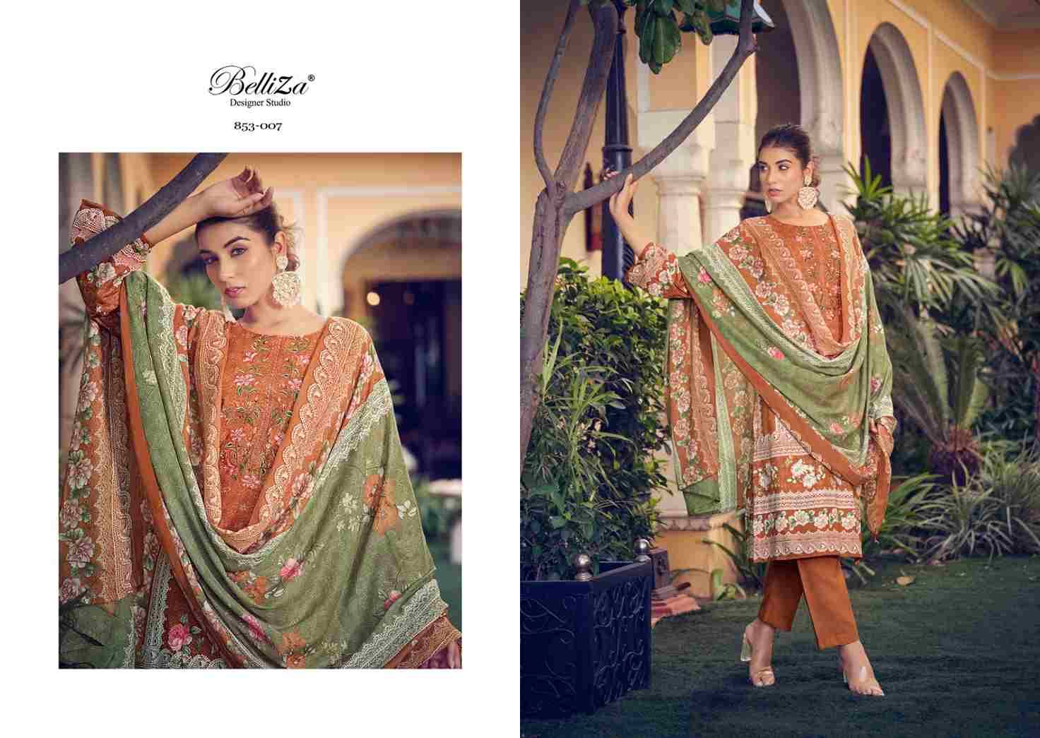Naira Vol-23 By Belliza 853-001 To 853-010 Series Beautiful Festive Suits Stylish Fancy Colorful Casual Wear & Ethnic Wear Pure Cotton Print Dresses At Wholesale Price