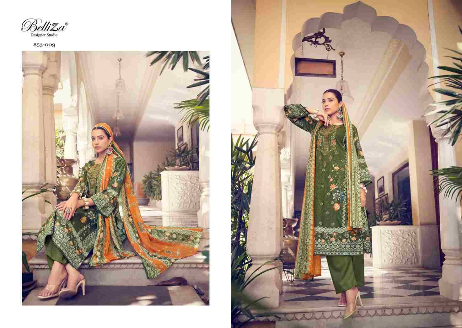 Naira Vol-23 By Belliza 853-001 To 853-010 Series Beautiful Festive Suits Stylish Fancy Colorful Casual Wear & Ethnic Wear Pure Cotton Print Dresses At Wholesale Price
