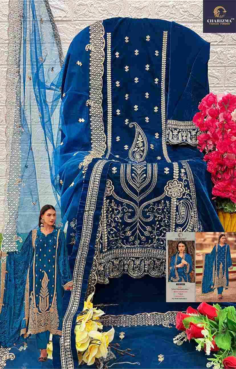 Charizma 146 Colours By Charizma Fashion 146-A To 146-D Series Beautiful Pakistani Suits Colorful Stylish Fancy Casual Wear & Ethnic Wear Velvet Embroidered Dresses At Wholesale Price