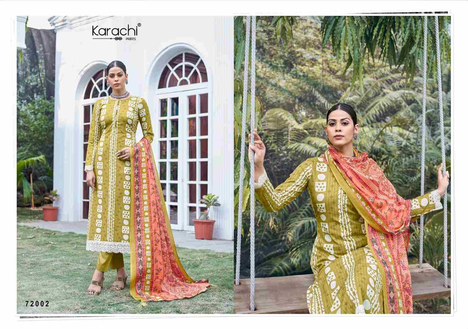 Olivia By Karachi Prints 72001 To 72008 Series Beautiful Festive Suits Stylish Fancy Colorful Casual Wear & Ethnic Wear Pure Cambric Lawn Cotton Print Dresses At Wholesale Price