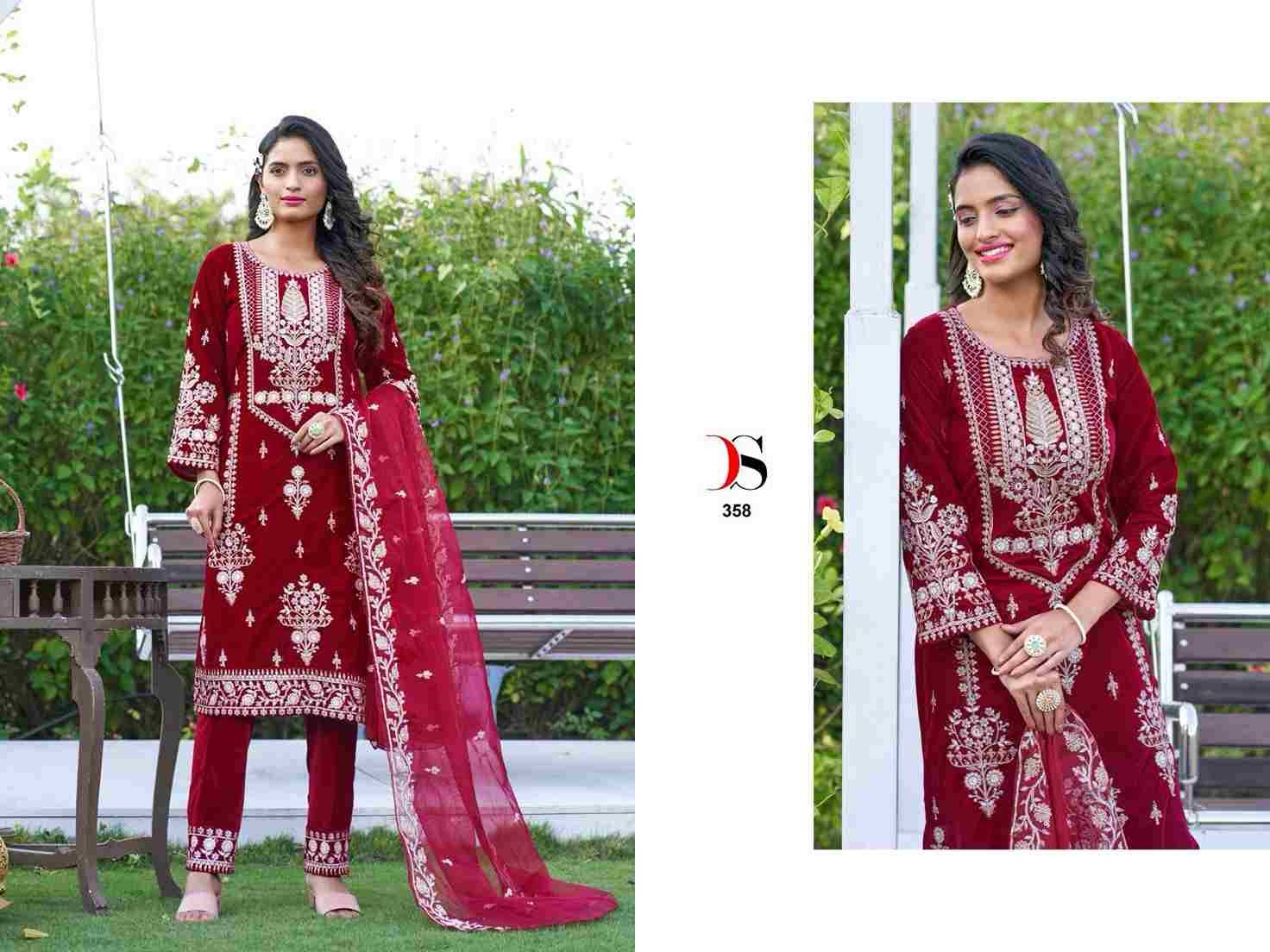 Velvet-23 Vol-4 By Deepsy Suits 357 To 360 Series Beautiful Stylish Pakistani Suits Fancy Colorful Casual Wear & Ethnic Wear & Ready To Wear Heavy Velvet Embroidery Dresses At Wholesale Price