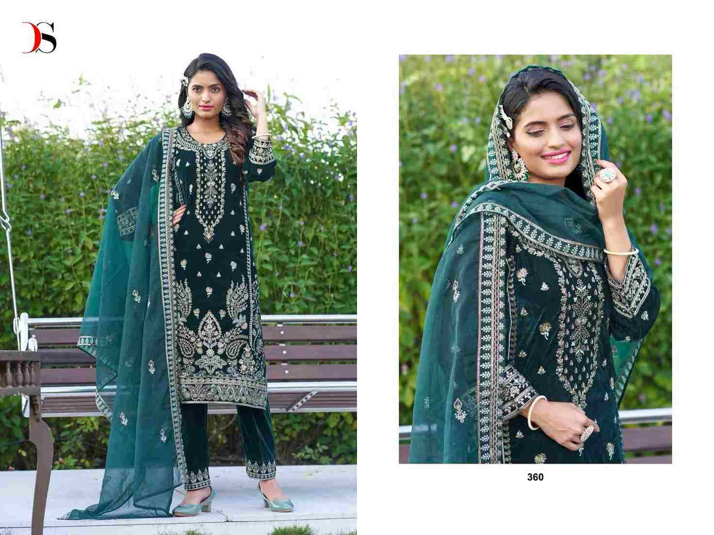 Velvet-23 Vol-4 By Deepsy Suits 357 To 360 Series Beautiful Stylish Pakistani Suits Fancy Colorful Casual Wear & Ethnic Wear & Ready To Wear Heavy Velvet Embroidery Dresses At Wholesale Price