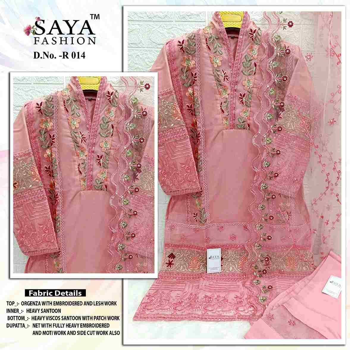 Saya-014 Colours By Saya Fashion 014-A To 014-B Series Beautiful Stylish Pakistani Suits Fancy Colorful Casual Wear & Ethnic Wear & Ready To Wear Organza Embroidered Dresses At Wholesale Price