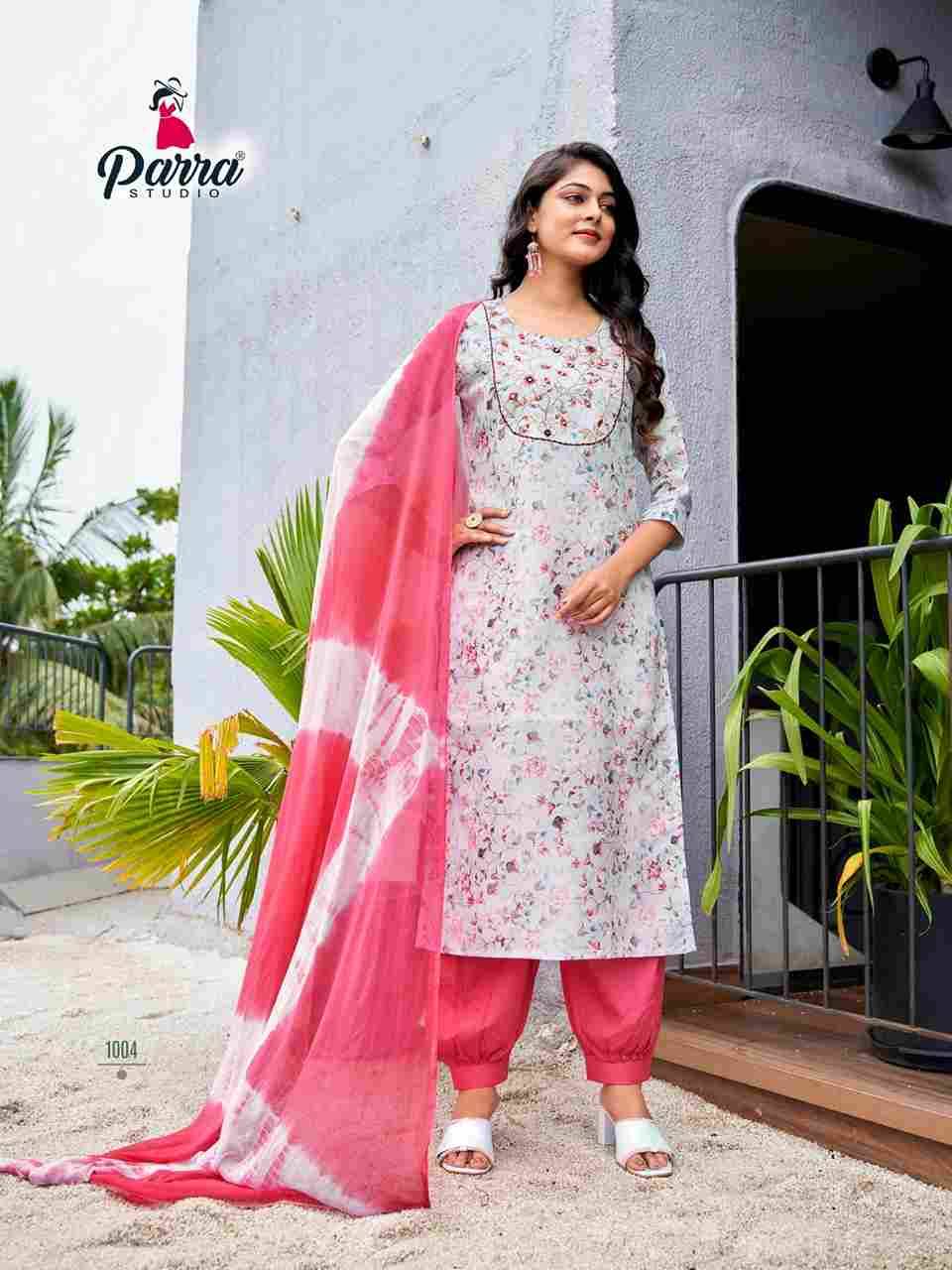 Sofiya By Parra Studio 1001 To 1007 Series Beautiful Festive Suits Colorful Stylish Fancy Casual Wear & Ethnic Wear Muslin Digital Print Dresses At Wholesale Price