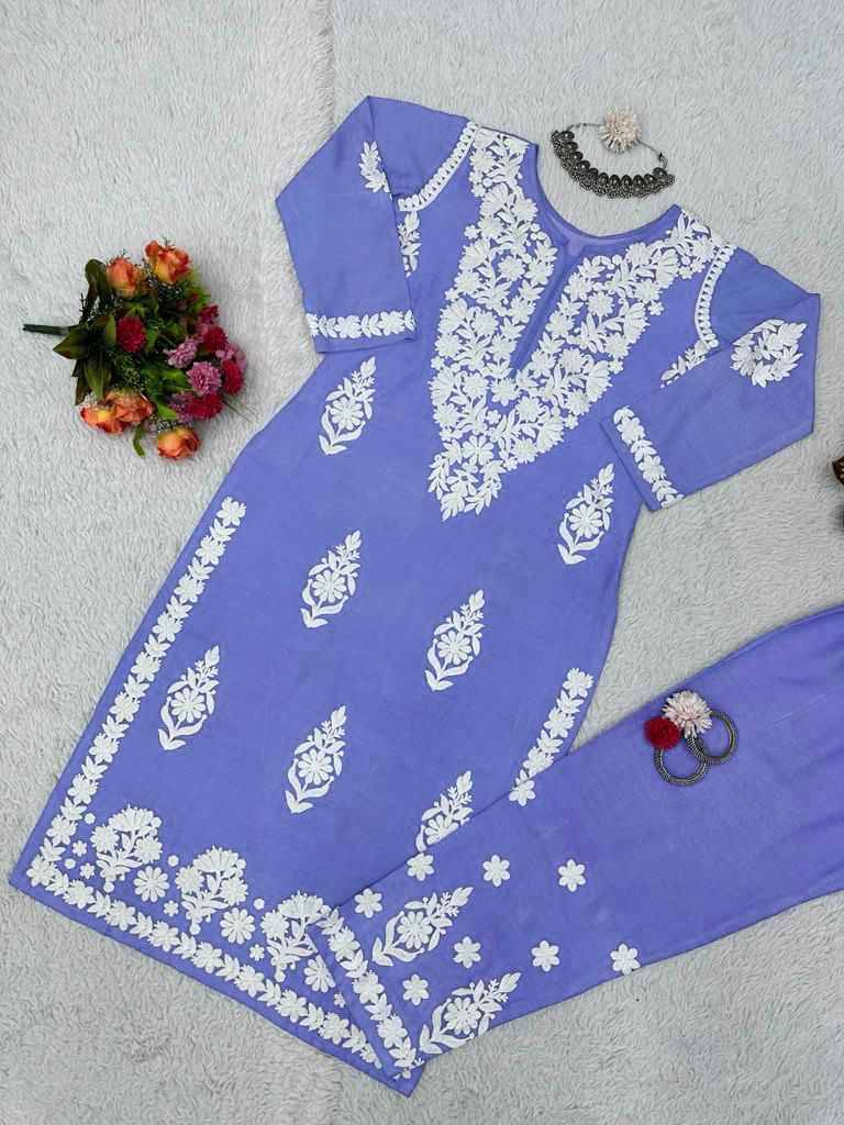 5632 By Kaamiri Designer Festive Suits Collection Beautiful Stylish Fancy Colorful Party Wear & Occasional Wear Rayon With Work Kurtis With Bottom At Wholesale Price